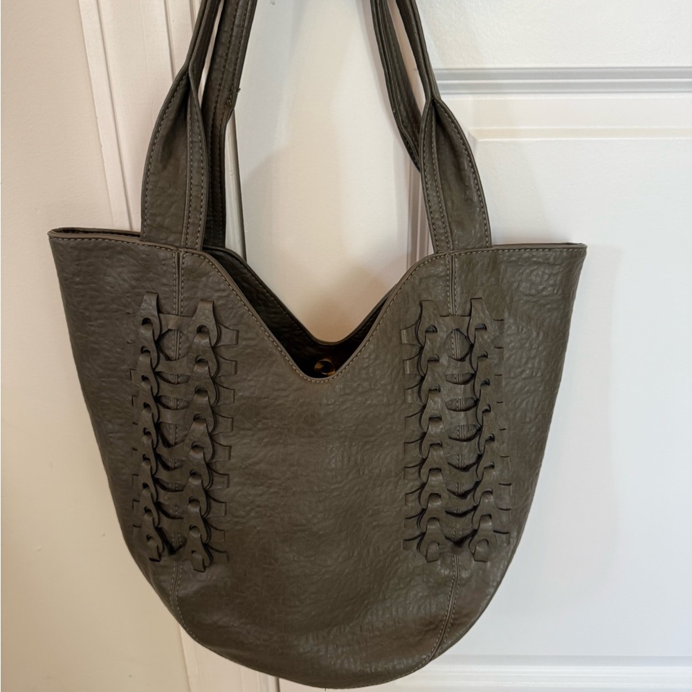 Anthropologie Green Satchel Bag